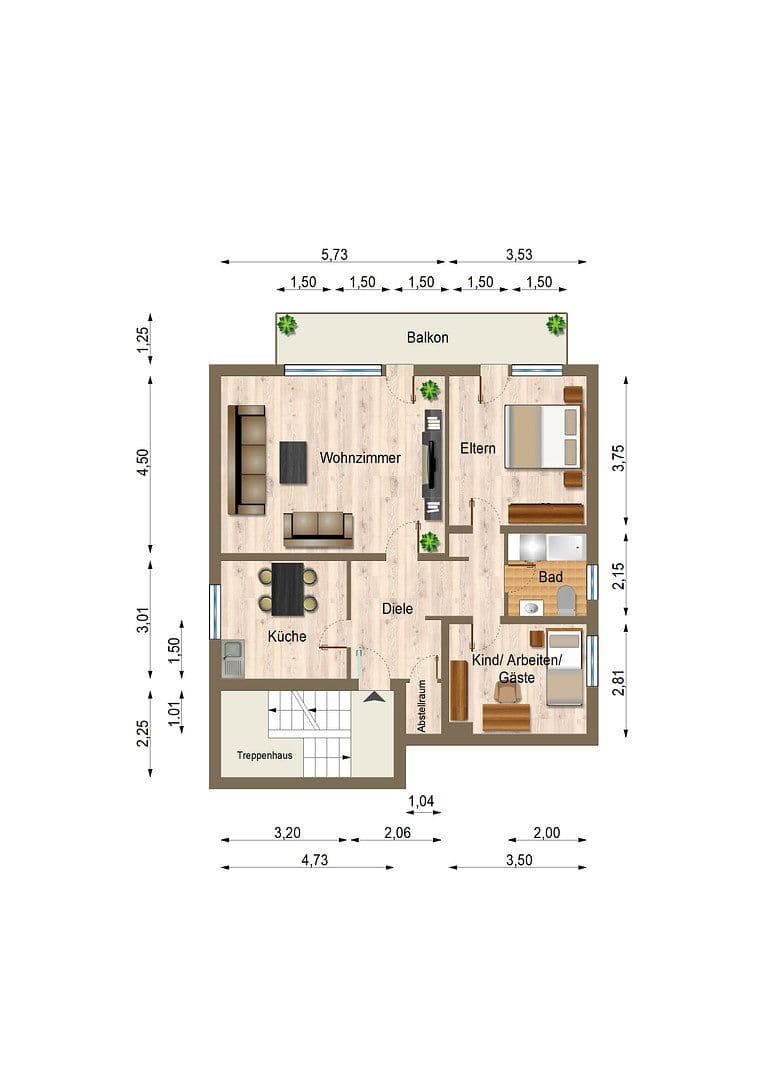 Pronájem bytu 3+1 76 m², Pfarrer-Dorn-Straße 25, Mainz, Porýní-Falc Pronájem bytu 3+1 76 m², Pfarrer-Dorn-Straße 25, Mainz, Porýní-Falc