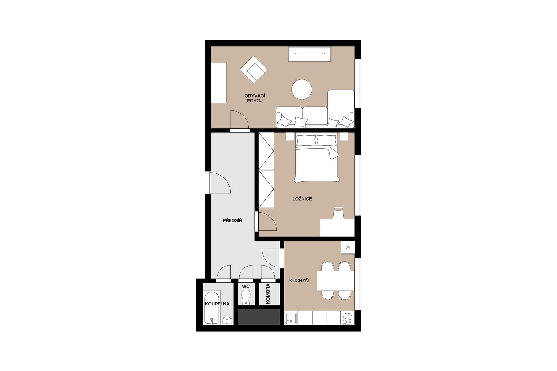 Prodej bytu 2+1 63 m², Litevská, Praha, Praha Prodej bytu 2+1 63 m², Litevská, Praha, Praha