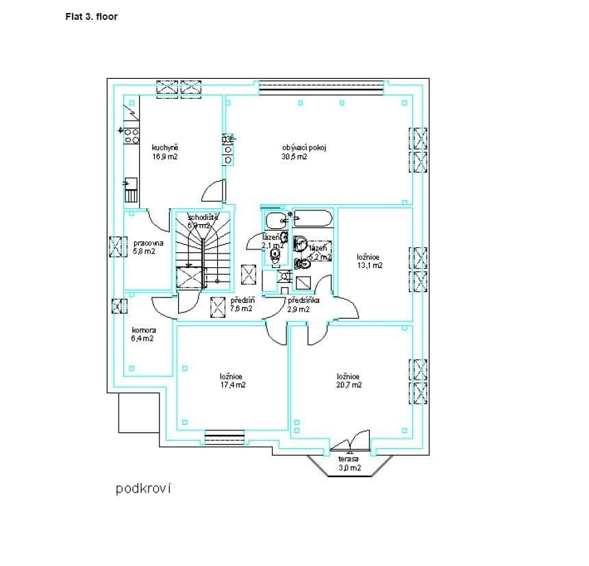 Pronájem bytu 4+1 129 m², Medkova, Praha, Praha Pronájem bytu 4+1 129 m², Medkova, Praha, Praha