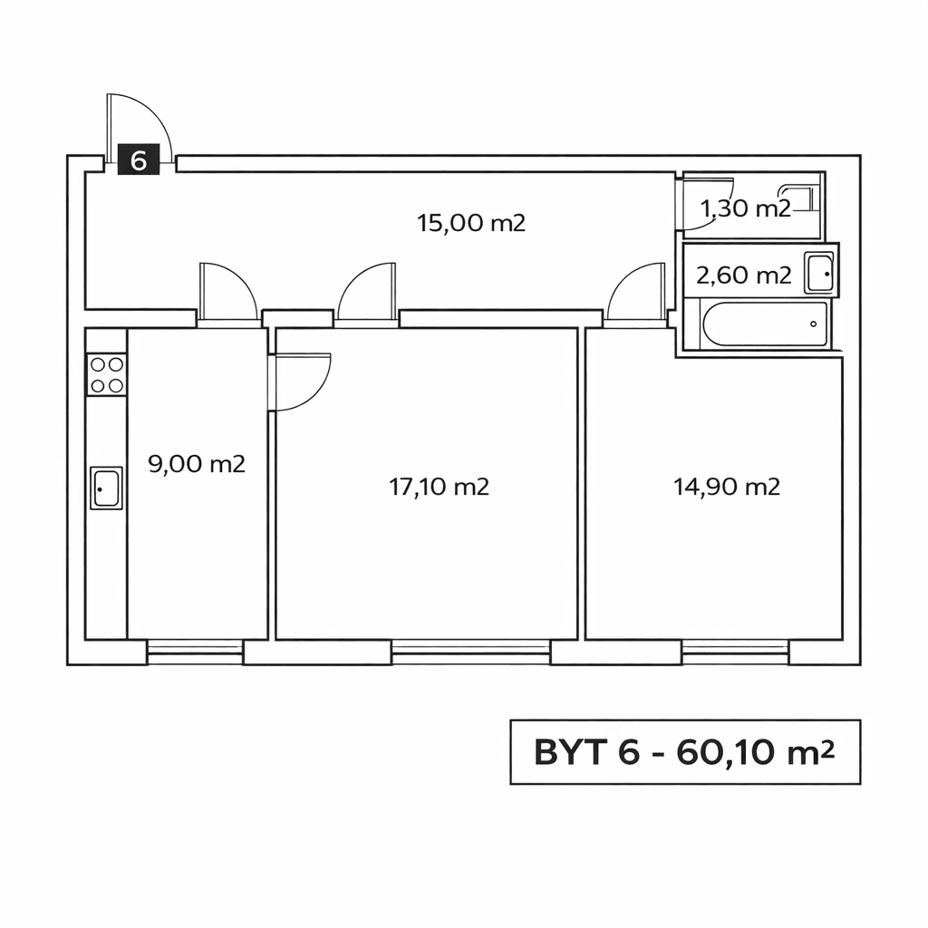 Pronájem bytu 2+1 60 m², Renneská třída, Brno, Jihomoravský kraj Pronájem bytu 2+1 60 m², Renneská třída, Brno, Jihomoravský kraj