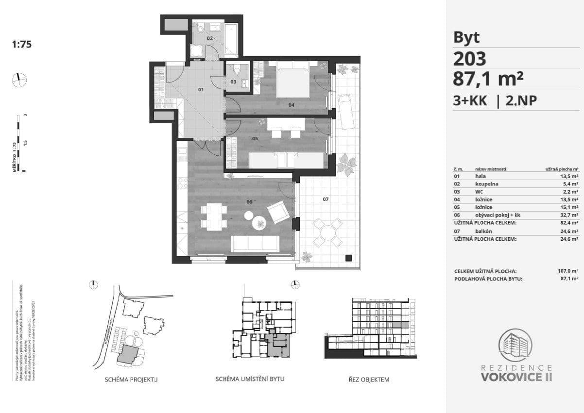 Pronájem bytu 3+kk 87 m², K Červenému vrchu, Praha, Praha Pronájem bytu 3+kk 87 m², K Červenému vrchu, Praha, Praha