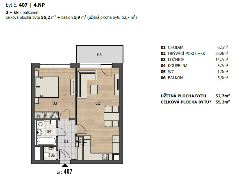 Pronájem bytu 2+kk 55 m², Studentská, Plzeň, Plzeňský kraj Pronájem bytu 2+kk 55 m², Studentská, Plzeň, Plzeňský kraj