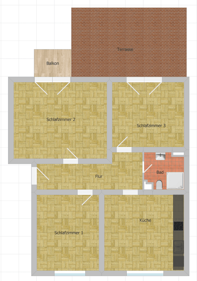 Pronájem bytu 3+1 80 m², Ettlingen, Bádensko-Württembersko Pronájem bytu 3+1 80 m², Ettlingen, Bádensko-Württembersko