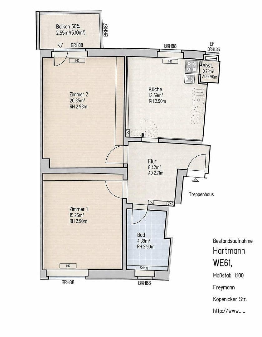 Prodej bytu 2+1 66 m², Hartmannsweilerweg 3, Berlin, Berlín Prodej bytu 2+1 66 m², Hartmannsweilerweg 3, Berlin, Berlín