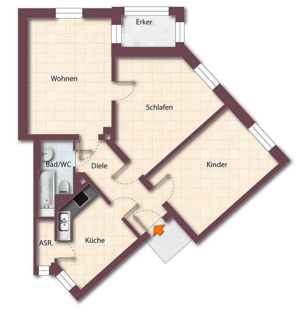 Pronájem bytu 3+1 79 m², Nöthnitzer Straße 36, Dresden, Sasko Pronájem bytu 3+1 79 m², Nöthnitzer Straße 36, Dresden, Sasko