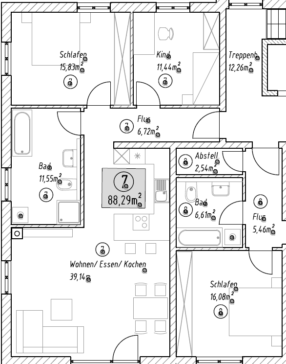 Pronájem bytu 3+1 89 m², Hauptstr. 39a, Unterdietfurt, Bavorsko Pronájem bytu 3+1 89 m², Hauptstr. 39a, Unterdietfurt, Bavorsko