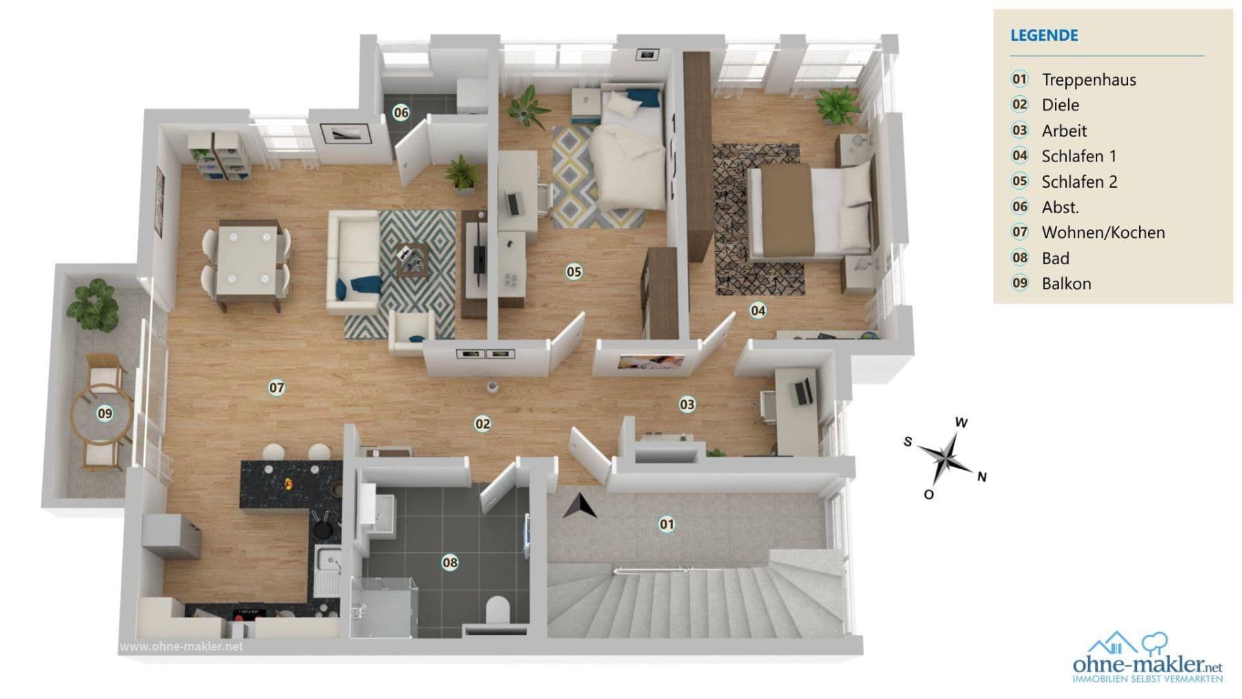 Pronájem bytu 3+kk 87 m², Paderborn, Severní Porýní-Vestfálsko Pronájem bytu 3+kk 87 m², Paderborn, Severní Porýní-Vestfálsko