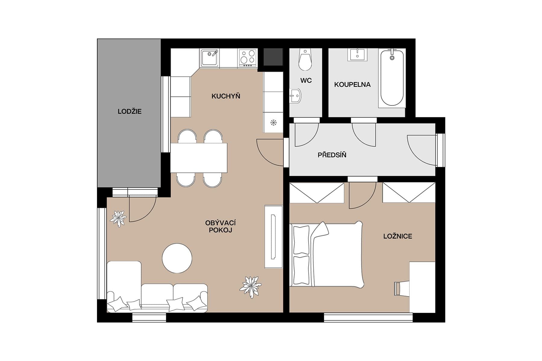 Prodej bytu 2+kk 66 m², Pod Stolovou horou, Praha, Praha Prodej bytu 2+kk 66 m², Pod Stolovou horou, Praha, Praha