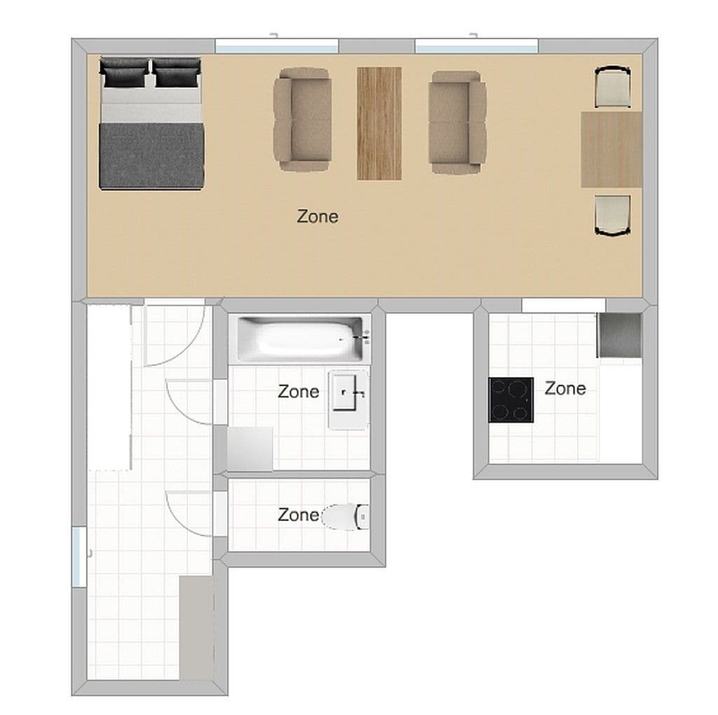 Pronájem bytu Garsoniéra 47 m², U Kříže, Praha, Praha Pronájem bytu Garsoniéra 47 m², U Kříže, Praha, Praha