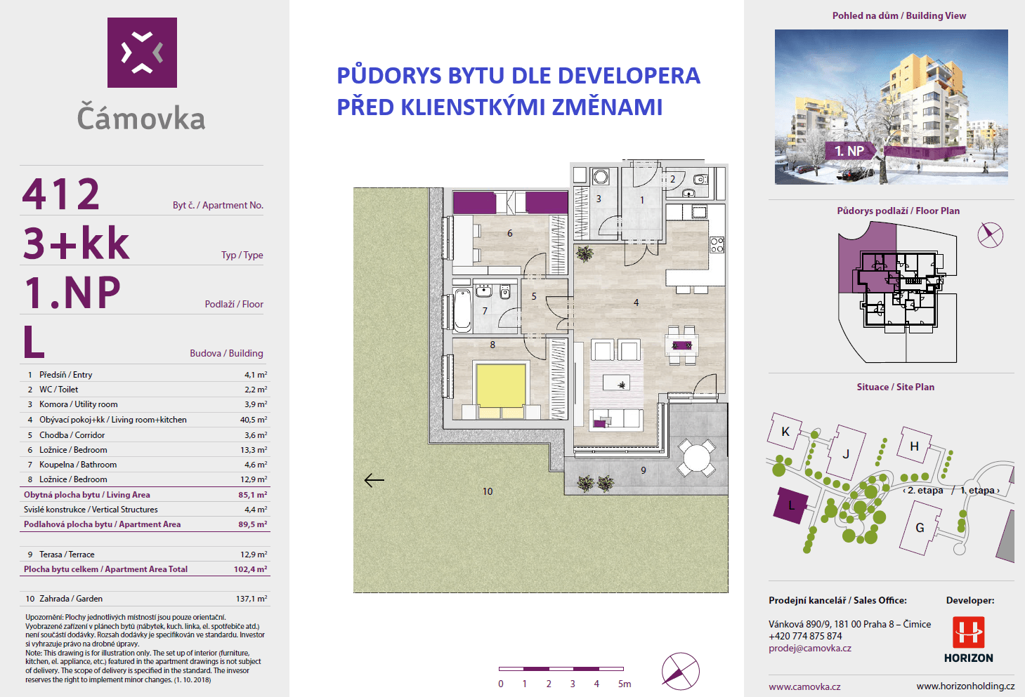 Prodej bytu 3+kk 90 m², Hrašeho, Praha, Praha Prodej bytu 3+kk 90 m², Hrašeho, Praha, Praha