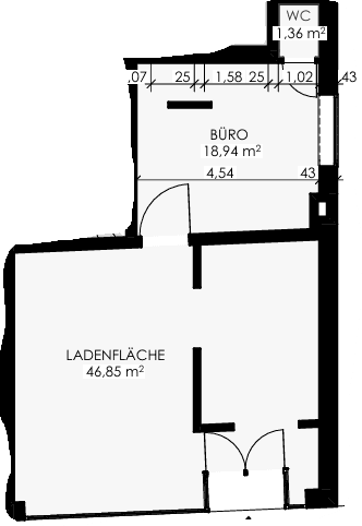 Pronájem nebytového prostoru 68 m², Sonsbeck, Severní Porýní-Vestfálsko Pronájem nebytového prostoru 68 m², Sonsbeck, Severní Porýní-Vestfálsko