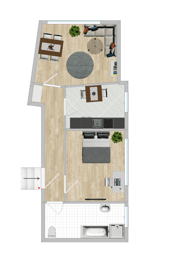 Pronájem bytu 2+1 54 m², Katharinenstraße 35, Hildesheim, Dolní Sasko Pronájem bytu 2+1 54 m², Katharinenstraße 35, Hildesheim, Dolní Sasko
