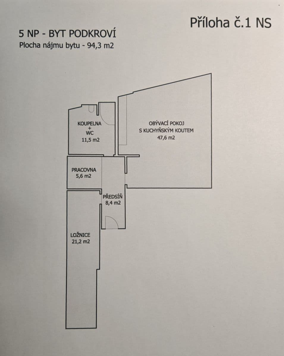 Pronájem bytu 2+kk 94 m², Navrátilova, Praha, Praha Pronájem bytu 2+kk 94 m², Navrátilova, Praha, Praha