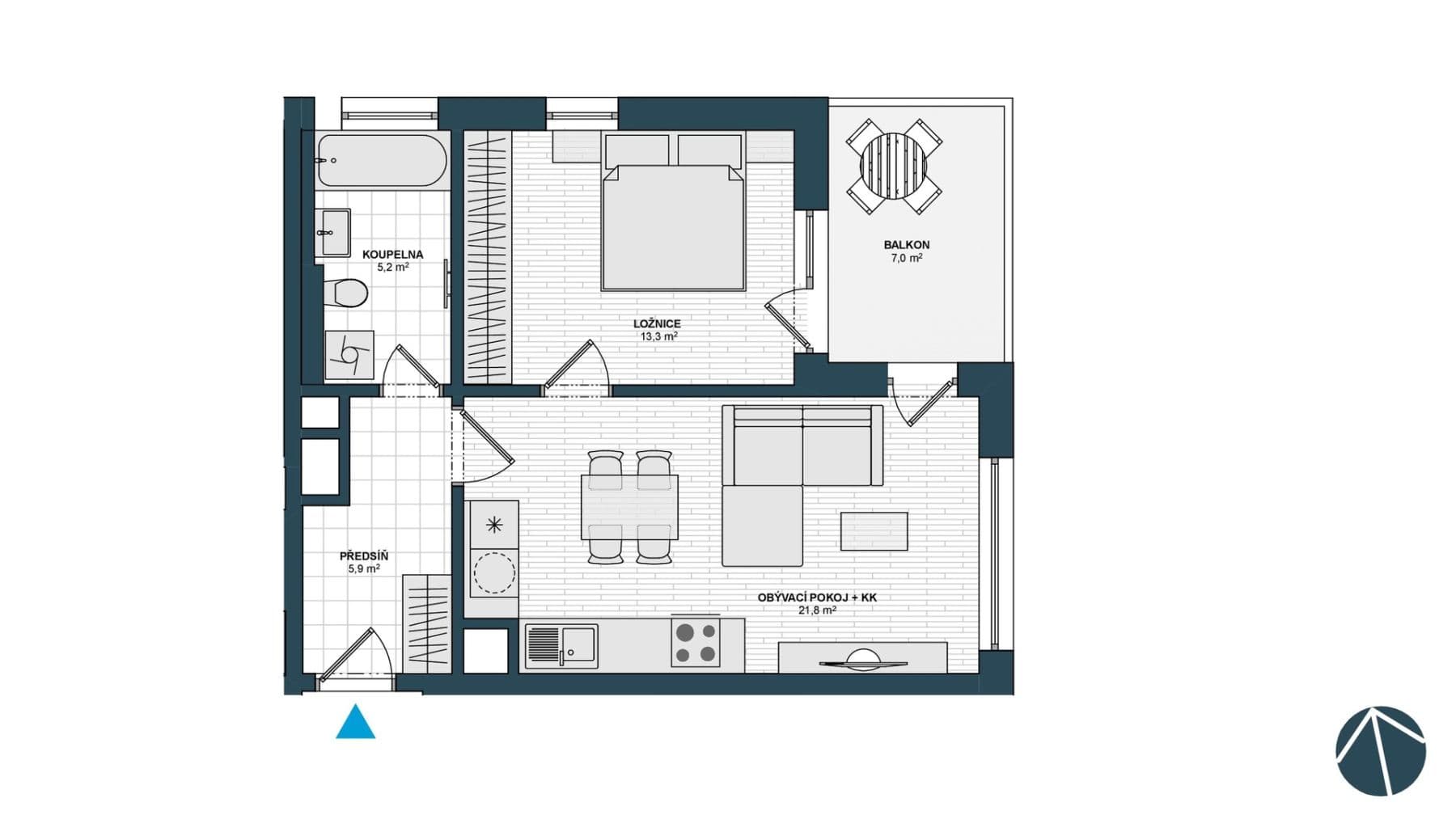 Pronájem bytu 2+kk 49 m², Waltariho, Praha, Praha Pronájem bytu 2+kk 49 m², Waltariho, Praha, Praha