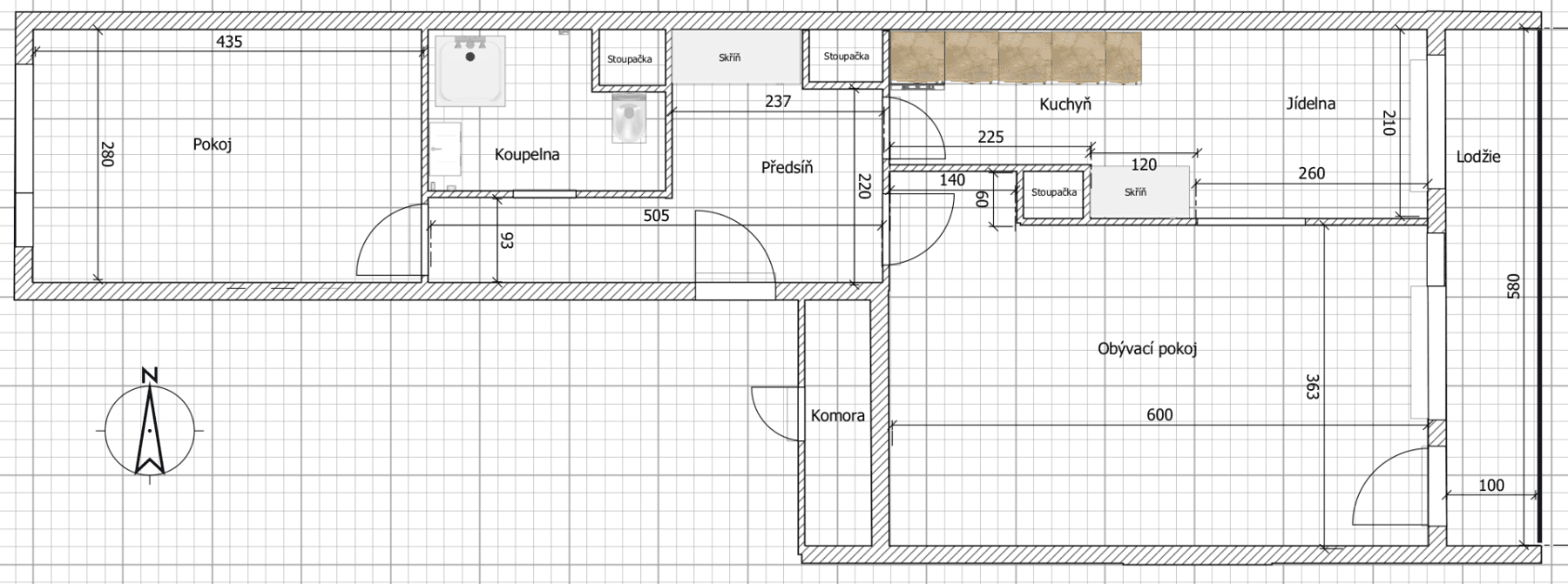 Pronájem bytu 2+1 65 m², Gdaňská, Praha, Praha Pronájem bytu 2+1 65 m², Gdaňská, Praha, Praha