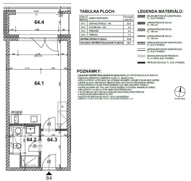 Pronájem bytu 1+kk 31 m², Poděbradská, Praha, Praha Pronájem bytu 1+kk 31 m², Poděbradská, Praha, Praha