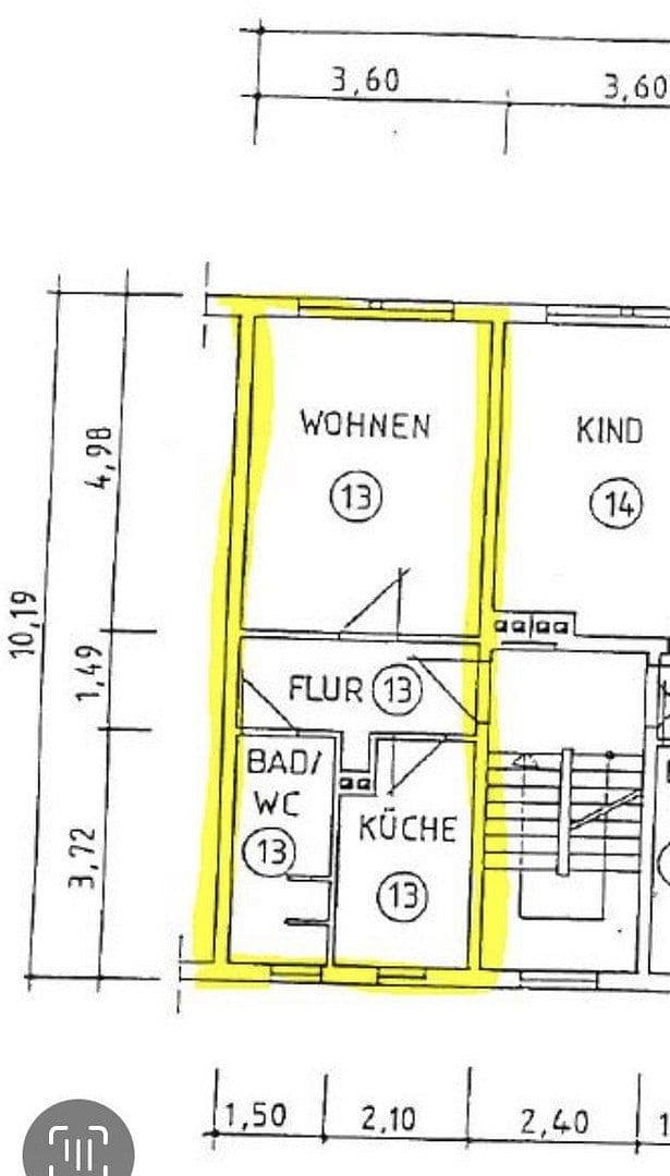 Pronájem bytu 1+1 32 m², Dahlienstraße 4, Erfurt, Durynsko Pronájem bytu 1+1 32 m², Dahlienstraße 4, Erfurt, Durynsko