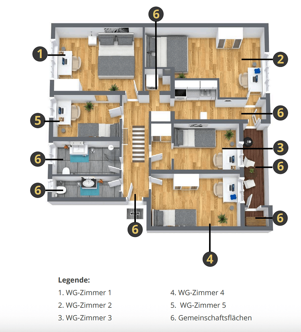 Pronájem bytu 12 m², München, Bavorsko Pronájem bytu 12 m², München, Bavorsko