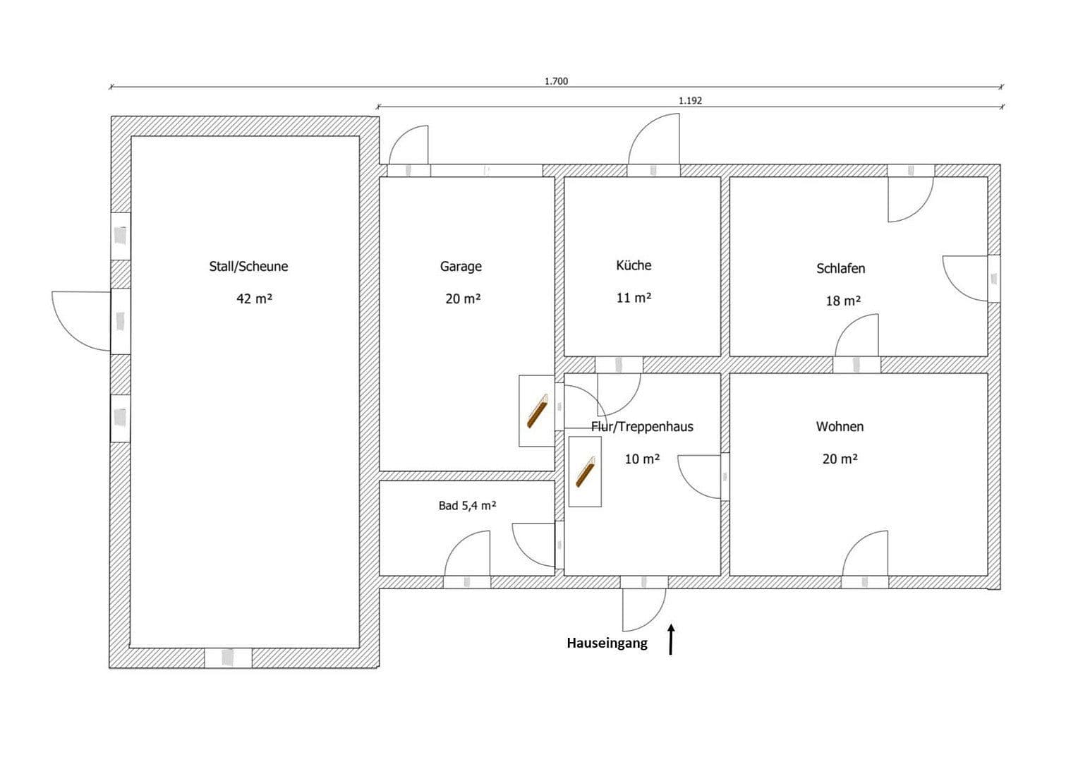 Prodej domu 92 m², pozemek 3.101 m², Dorfstrass 5, Boldekow, Mecklenburg-Vorpommern Prodej domu 92 m², pozemek 3.101 m², Dorfstrass 5, Boldekow, Mecklenburg-Vorpommern