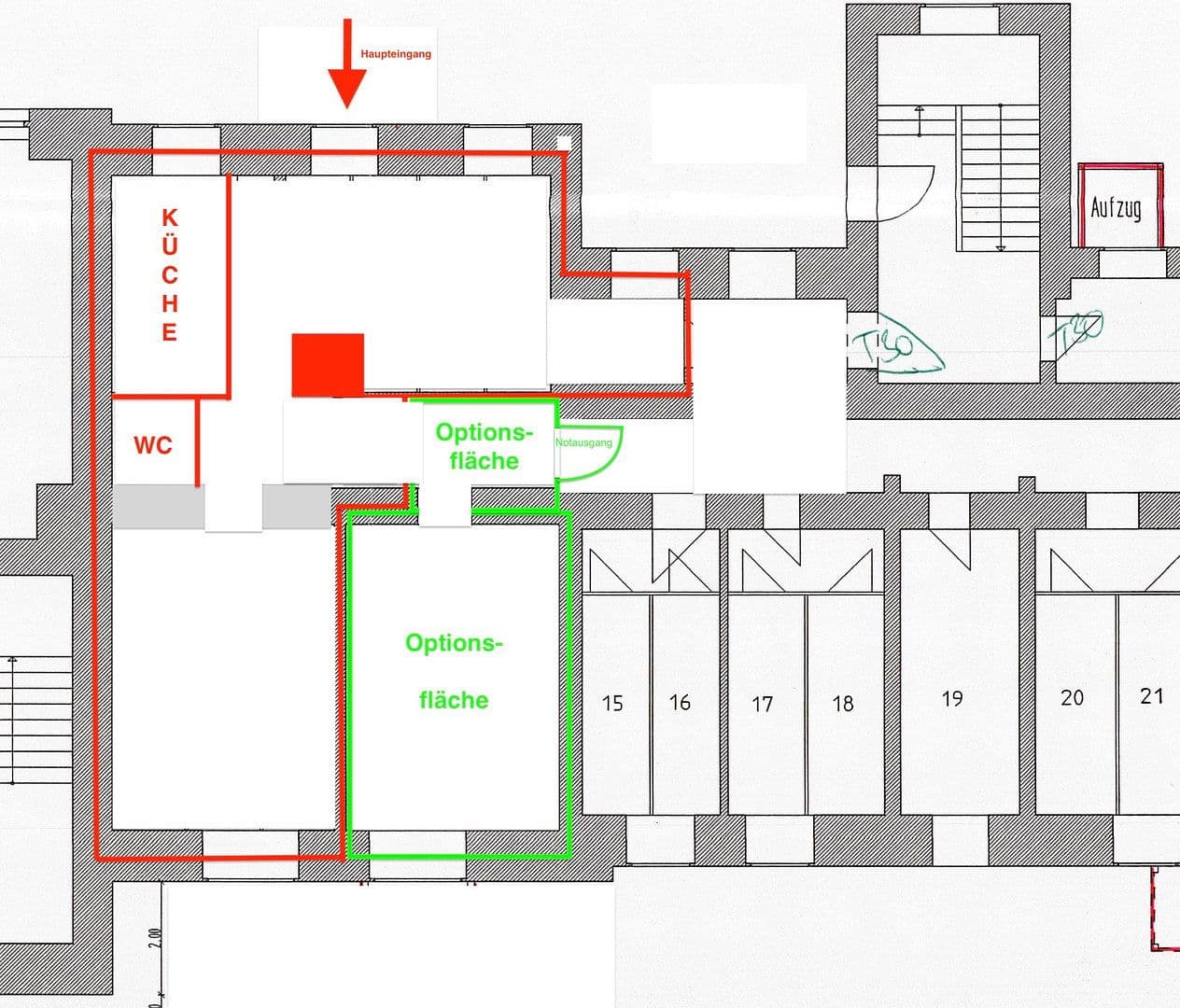 Pronájem kanceláře 71 m², Schwedter Str. 18-20, Angermünde, Braniborsko Pronájem kanceláře 71 m², Schwedter Str. 18-20, Angermünde, Braniborsko