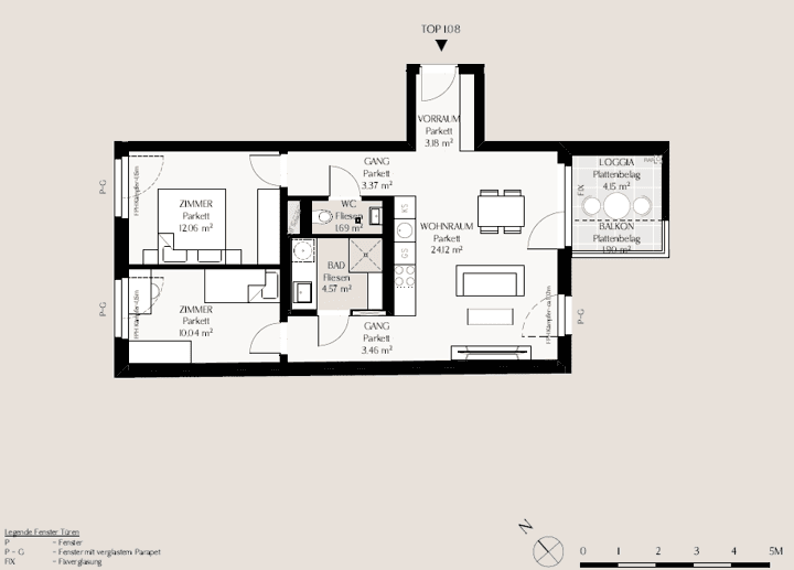 Pronájem bytu 3+1 65 m², Schimmelgasse, Wien, Wien Pronájem bytu 3+1 65 m², Schimmelgasse, Wien, Wien