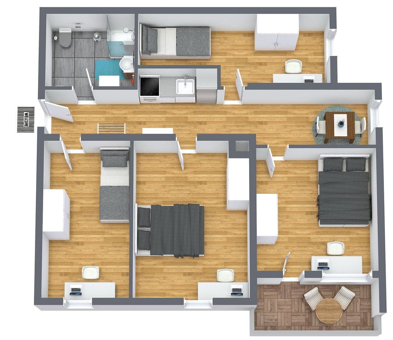 Pronájem bytu 4+1 75 m², München, Bavorsko Pronájem bytu 4+1 75 m², München, Bavorsko
