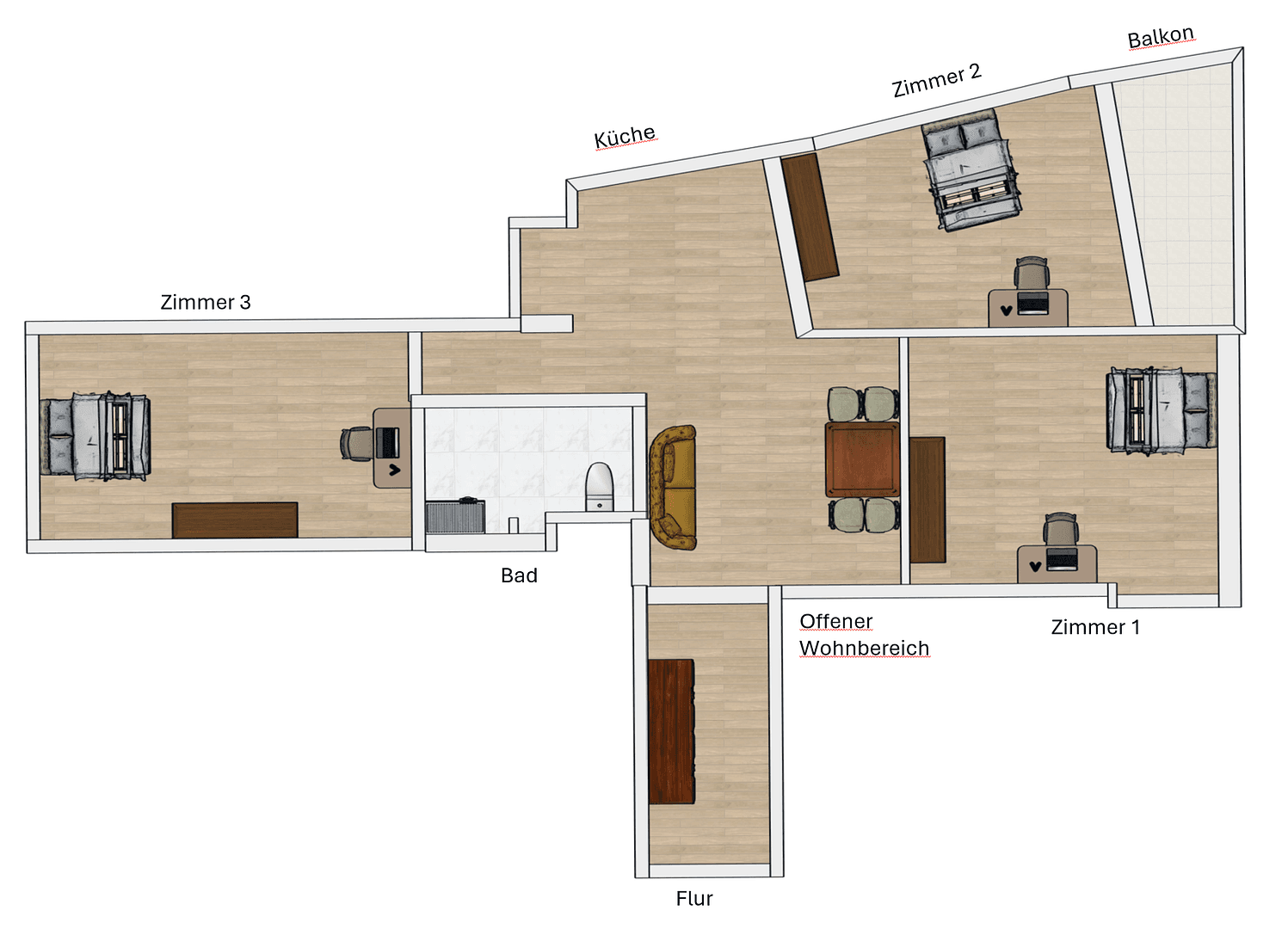 Pronájem bytu 4+1 73 m², Schwabenstraße 1a, Bayern - Würzburg, Bavorsko Pronájem bytu 4+1 73 m², Schwabenstraße 1a, Bayern - Würzburg, Bavorsko