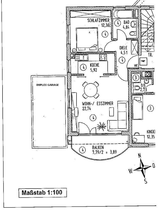 Pronájem bytu 2+1 54 m², München, Bavorsko Pronájem bytu 2+1 54 m², München, Bavorsko
