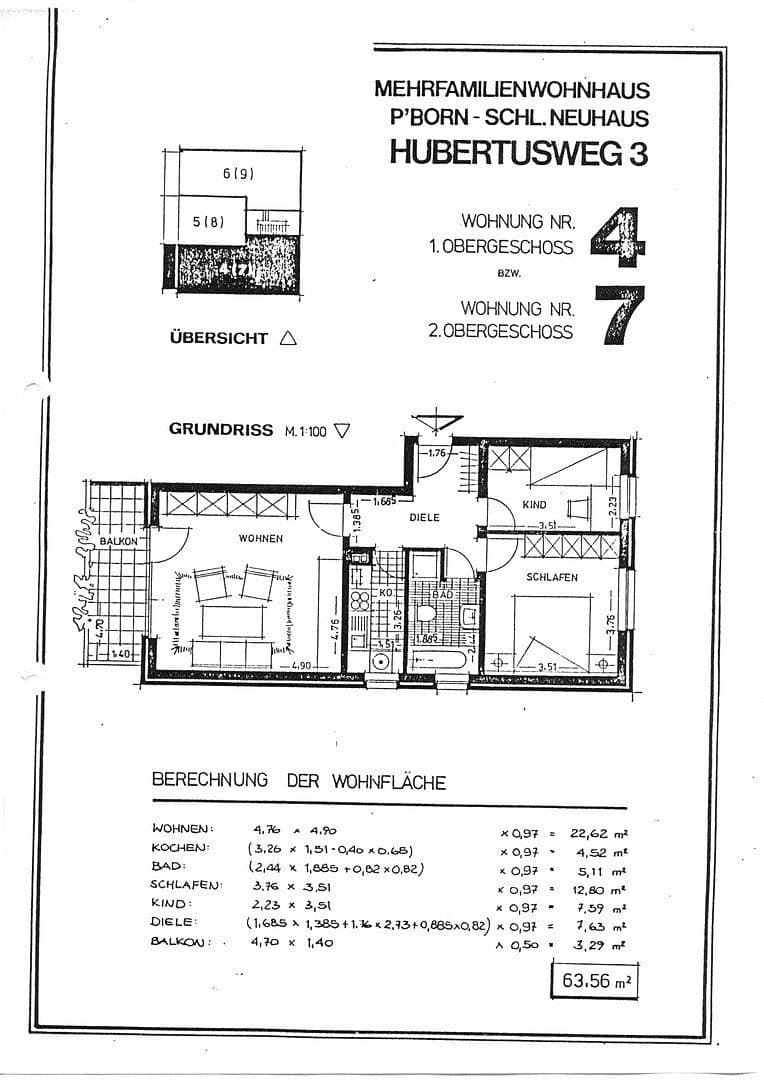 Pronájem bytu 3+1 63 m², Paderborn, Severní Porýní-Vestfálsko Pronájem bytu 3+1 63 m², Paderborn, Severní Porýní-Vestfálsko
