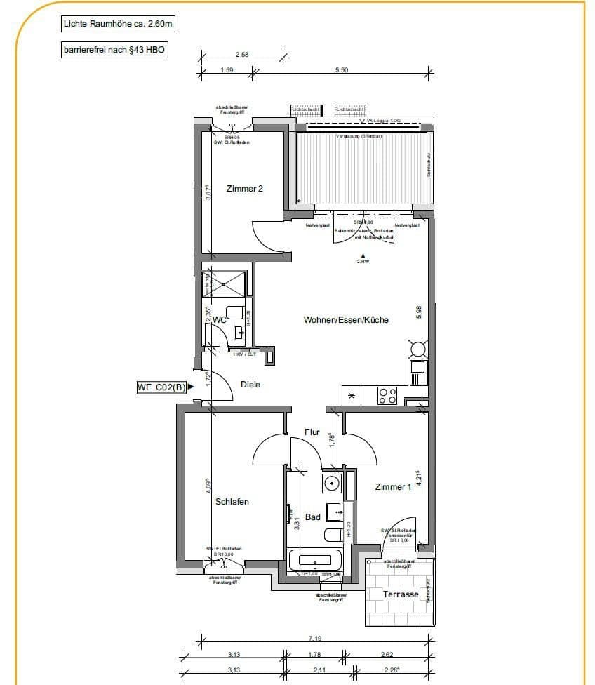 Pronájem bytu 4+1 93 m², Donnersbergring 4, Darmstadt, Hessen Pronájem bytu 4+1 93 m², Donnersbergring 4, Darmstadt, Hessen
