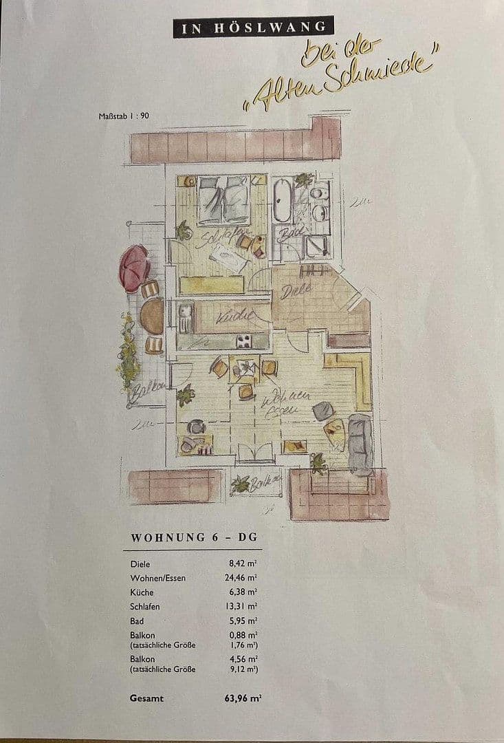 Prodej bytu 2+1 64 m², Höslwang, Bavorsko Prodej bytu 2+1 64 m², Höslwang, Bavorsko