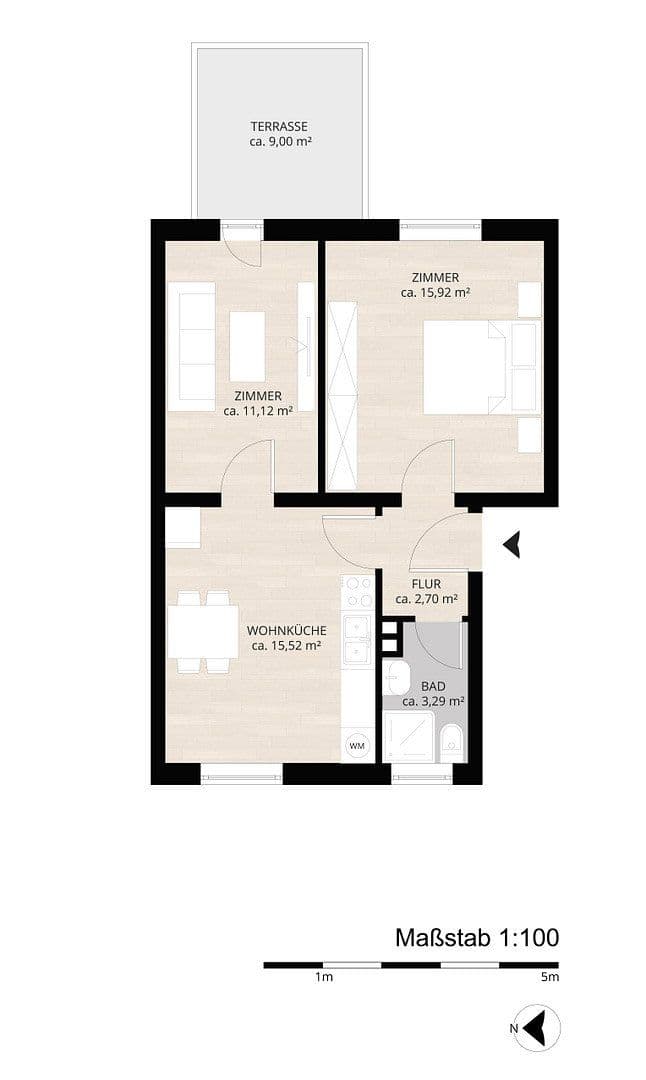 Pronájem bytu 2+1 53 m², Kolberger Str.7, Schwarzenbek, Šlesvicko-Holštýnsko Pronájem bytu 2+1 53 m², Kolberger Str.7, Schwarzenbek, Šlesvicko-Holštýnsko