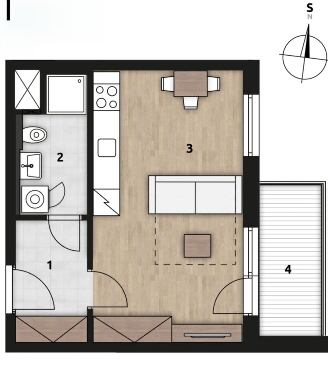 Pronájem bytu 1+kk 31 m², Hermanové, Praha, Praha Pronájem bytu 1+kk 31 m², Hermanové, Praha, Praha