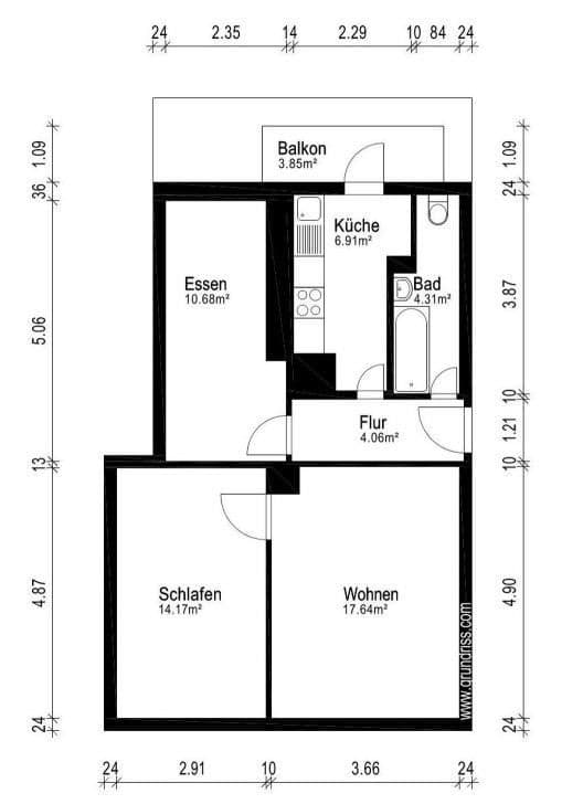 Pronájem bytu 3+1 60 m², Nürnberg, Bavorsko Pronájem bytu 3+1 60 m², Nürnberg, Bavorsko