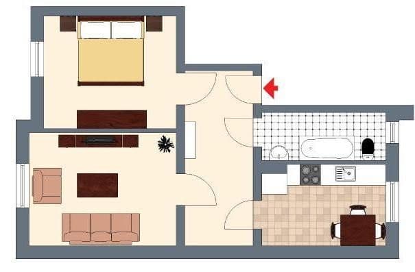 Pronájem bytu 2+1 49 m², Wallstraße 61, Schwerin, Mecklenburg-Vorpommern Pronájem bytu 2+1 49 m², Wallstraße 61, Schwerin, Mecklenburg-Vorpommern