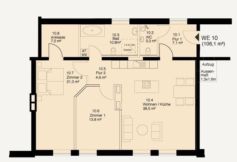 Pronájem bytu 3+1 106 m², Paulihof 2, Šlesvik, Šlesvicko-Holštýnsko Pronájem bytu 3+1 106 m², Paulihof 2, Šlesvik, Šlesvicko-Holštýnsko