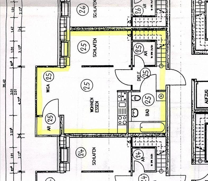 Pronájem bytu 3+kk 66 m², Bahnhofstrasse 38, Übach-Palenberg, Severní Porýní-Vestfálsko Pronájem bytu 3+kk 66 m², Bahnhofstrasse 38, Übach-Palenberg, Severní Porýní-Vestfálsko