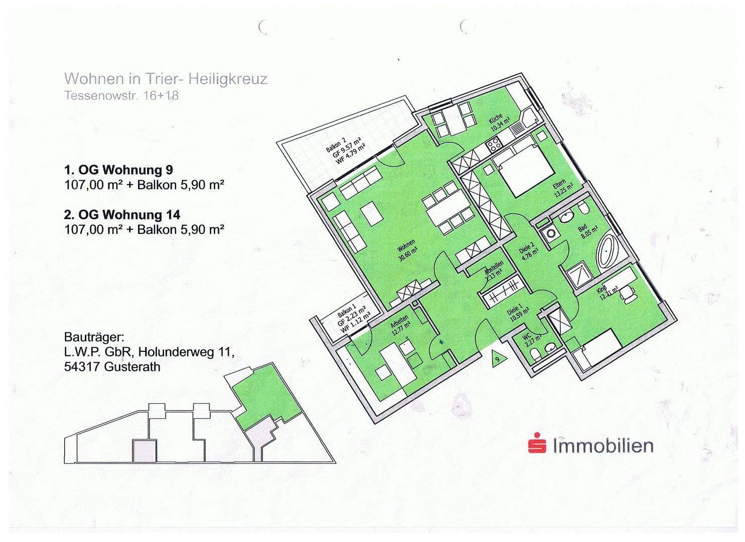 Pronájem bytu 4+1 113 m², Tessenowstraße 16, Trier, Porýní-Falc Pronájem bytu 4+1 113 m², Tessenowstraße 16, Trier, Porýní-Falc