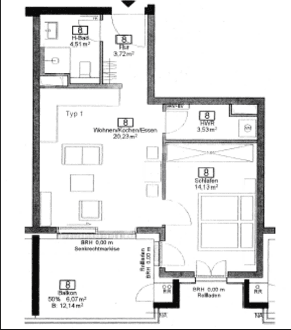 Pronájem bytu 2+1 53 m², Frankfurt am Main, Hessen Pronájem bytu 2+1 53 m², Frankfurt am Main, Hessen