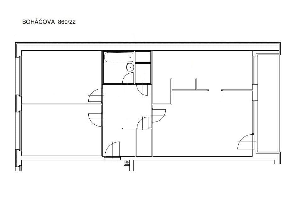 Prodej bytu 3+1 72 m², Boháčova, Praha, Praha Prodej bytu 3+1 72 m², Boháčova, Praha, Praha