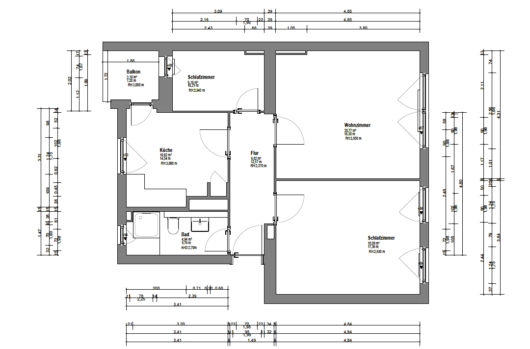Pronájem bytu 2+kk 69 m², Alarichstaße 3A, Berlin, Berlín Pronájem bytu 2+kk 69 m², Alarichstaße 3A, Berlin, Berlín