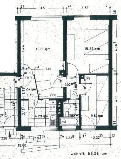 Pronájem bytu 3+1 57 m², Jahnstr. 43, Hof, Bavorsko Pronájem bytu 3+1 57 m², Jahnstr. 43, Hof, Bavorsko