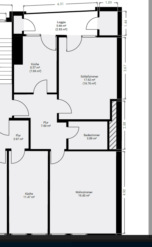 Pronájem bytu 2+1 61 m², Frankfurter Straße 57, Offenbach, Hessen Pronájem bytu 2+1 61 m², Frankfurter Straße 57, Offenbach, Hessen