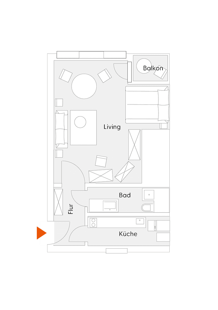 Pronájem bytu 1+1 33 m², Berlin, Berlín Pronájem bytu 1+1 33 m², Berlin, Berlín