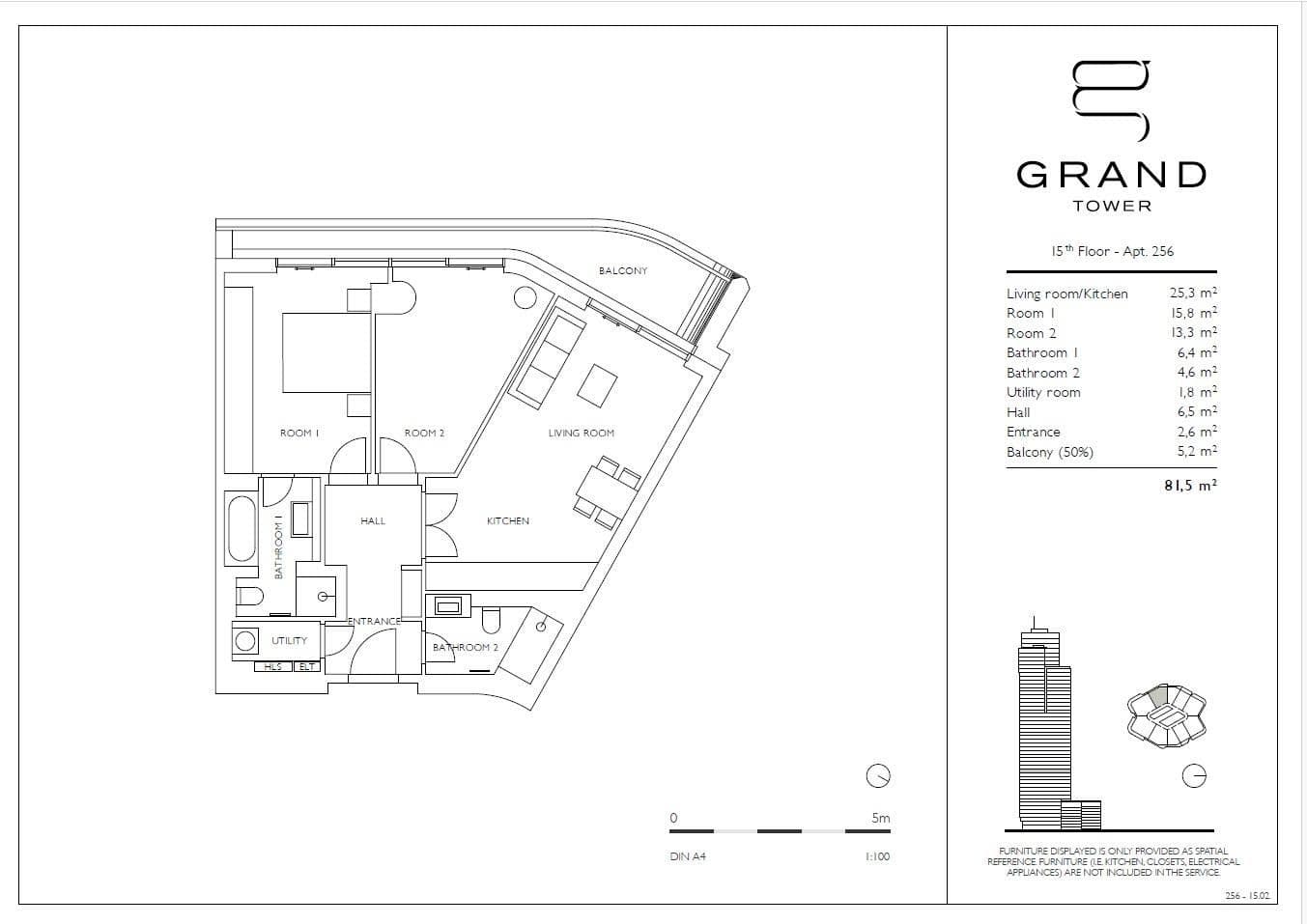 Pronájem bytu 3+1 82 m², Europa-Allee 2, Frankfurt am Main, Hessen Pronájem bytu 3+1 82 m², Europa-Allee 2, Frankfurt am Main, Hessen