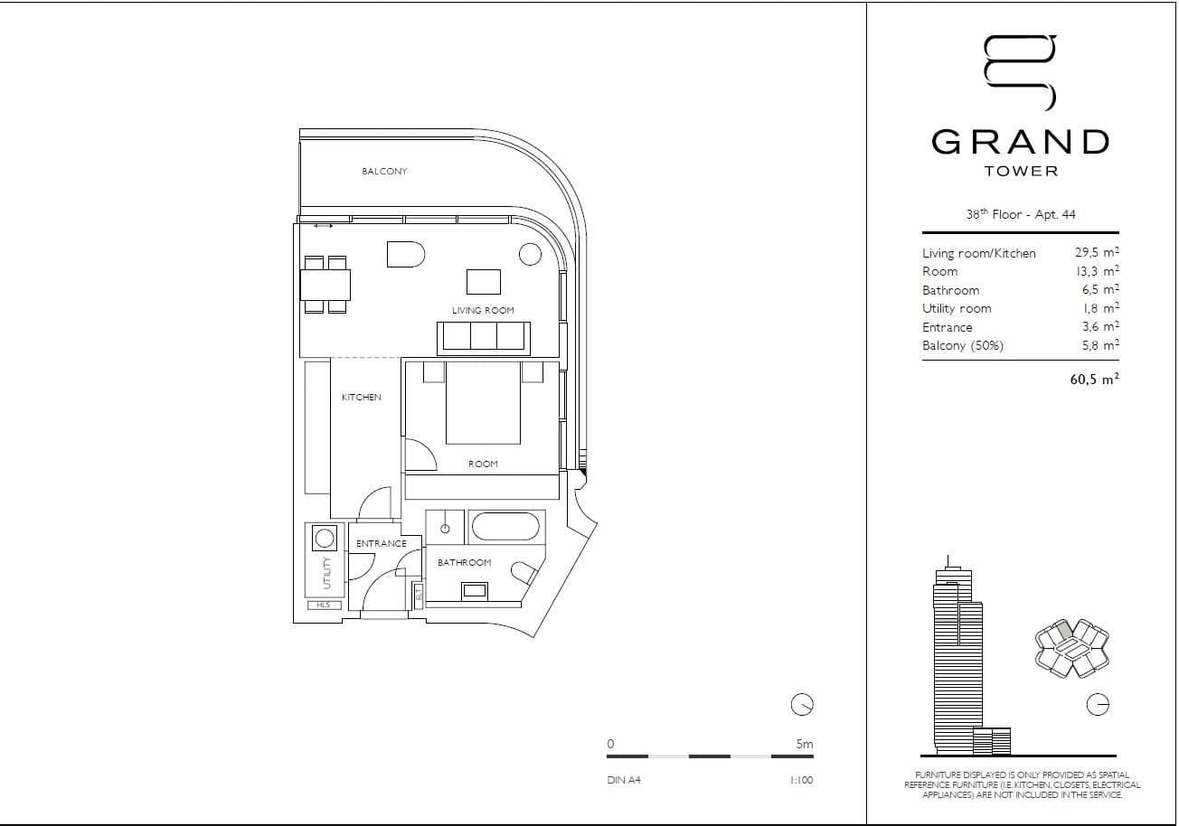 Pronájem bytu 2+1 61 m², Europa-Allee 2, Frankfurt am Main, Hessen Pronájem bytu 2+1 61 m², Europa-Allee 2, Frankfurt am Main, Hessen