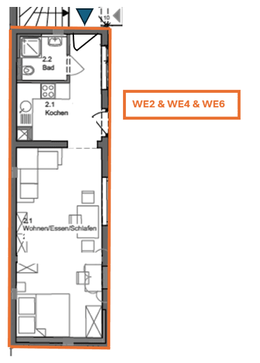 Pronájem bytu 2+1 35 m², Dossenheim, Bádensko-Württembersko Pronájem bytu 2+1 35 m², Dossenheim, Bádensko-Württembersko