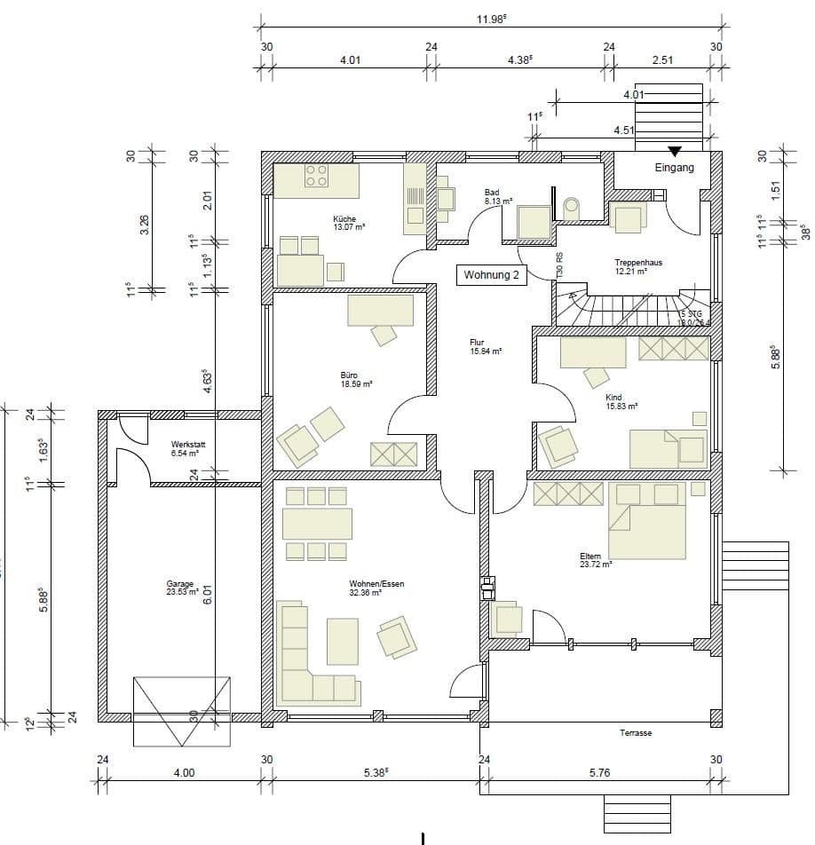 Pronájem bytu 4+1 127 m², Obertaufkirchen, Bavorsko Pronájem bytu 4+1 127 m², Obertaufkirchen, Bavorsko