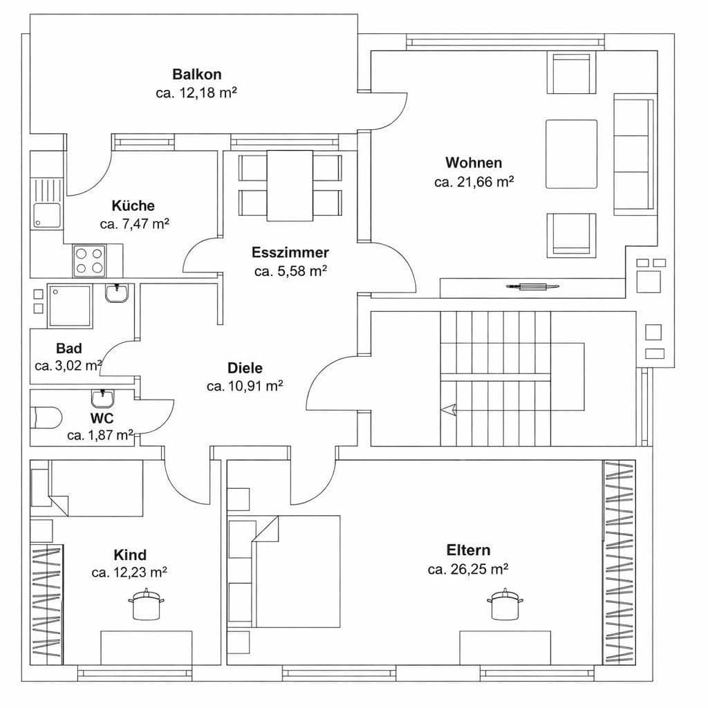 Prodej bytu 3+1 100 m², Wuppertal, Severní Porýní-Vestfálsko Prodej bytu 3+1 100 m², Wuppertal, Severní Porýní-Vestfálsko