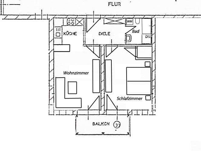 Pronájem bytu 2+1 49 m², Ilmenava, Durynsko Pronájem bytu 2+1 49 m², Ilmenava, Durynsko